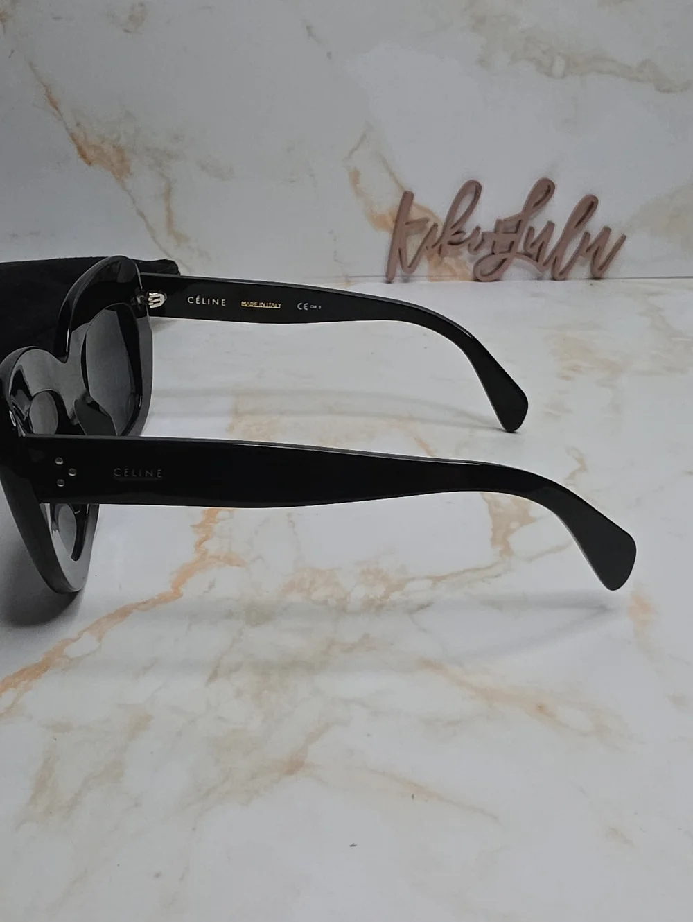 Celine Diane Oversized Black Sunglasses